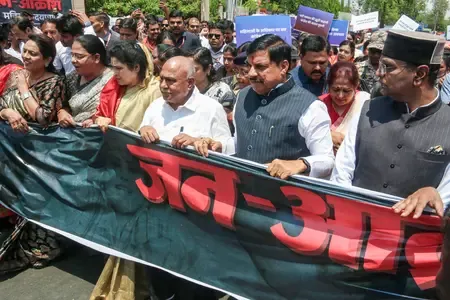 Madhya Pradesh's CM Mohan Yadav Leads Protest for Women's Quota Bill
