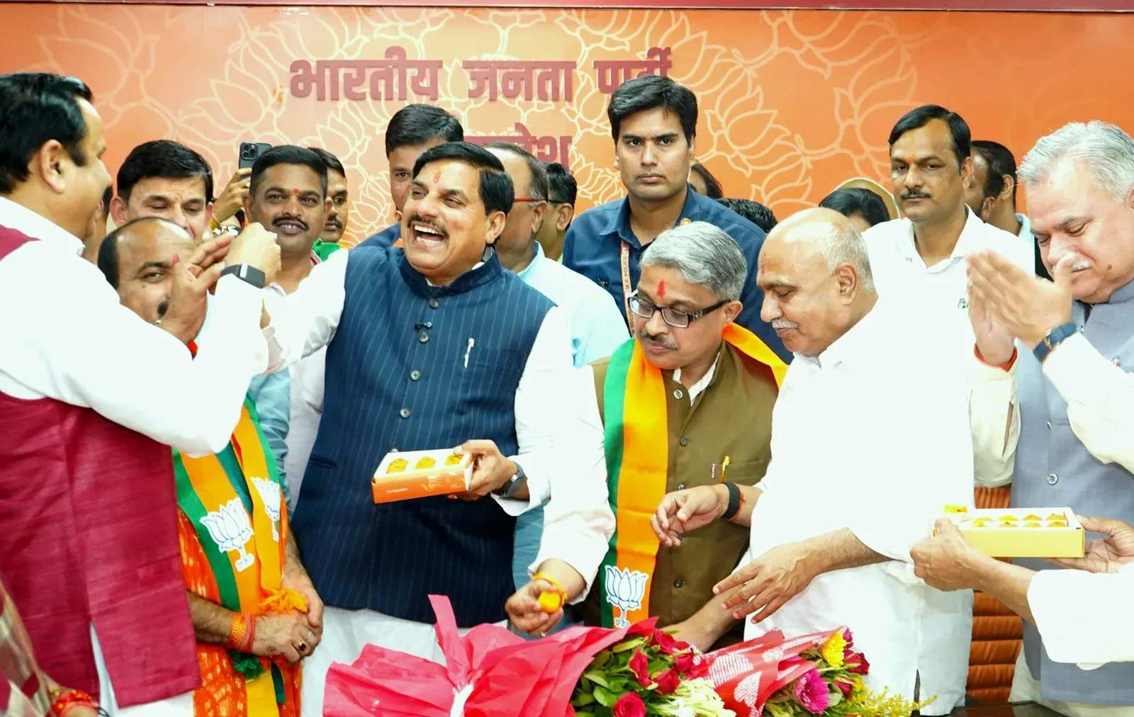 मध्य प्रदेश राज्यसभा चुनाव: भाजपा के तीनों उम्मीदवार निर्विरोध निर्वाचित, भोपाल में विजय उत्सव