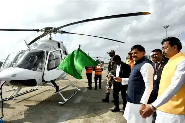 क्या मध्य प्रदेश में पर्यटकों के लिए हेलीकॉप्टर सेवा का शुभारंभ हुआ है?