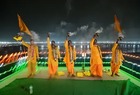 How did Magh Mela commence grandly in Prayagraj?