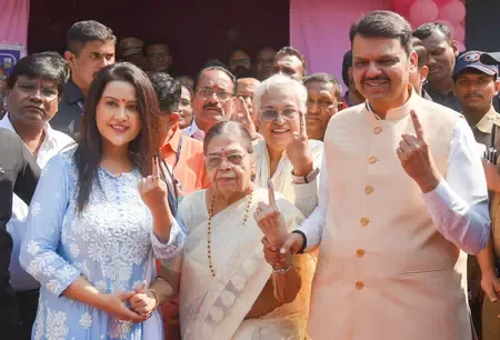 Did Maharashtra CM Devendra Fadnavis Vote with His Family in Local Elections?