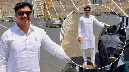 महापौर रवि लांडगे की फोटो से मचा बवाल, मिसिंग लिंक पर 'नो-स्टॉप' नियम की उड़ाई धज्जियां