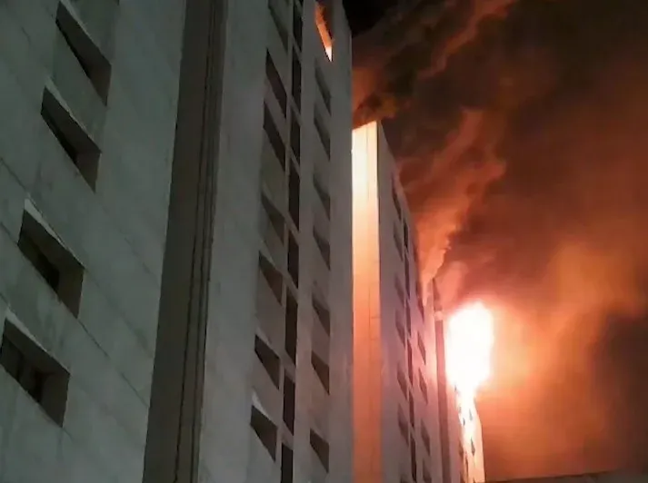 Surat textile market fire: 20+ tenders battle blaze at Shyam Sangini, no casualties
