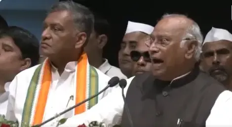 Kharge's 'baap' jibe at PM Modi sparks BJP row, heckler thrashed at Patna event