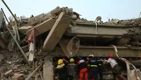 Rescue Operation in Myanmar's Nay Pyi Taw After Earthquake