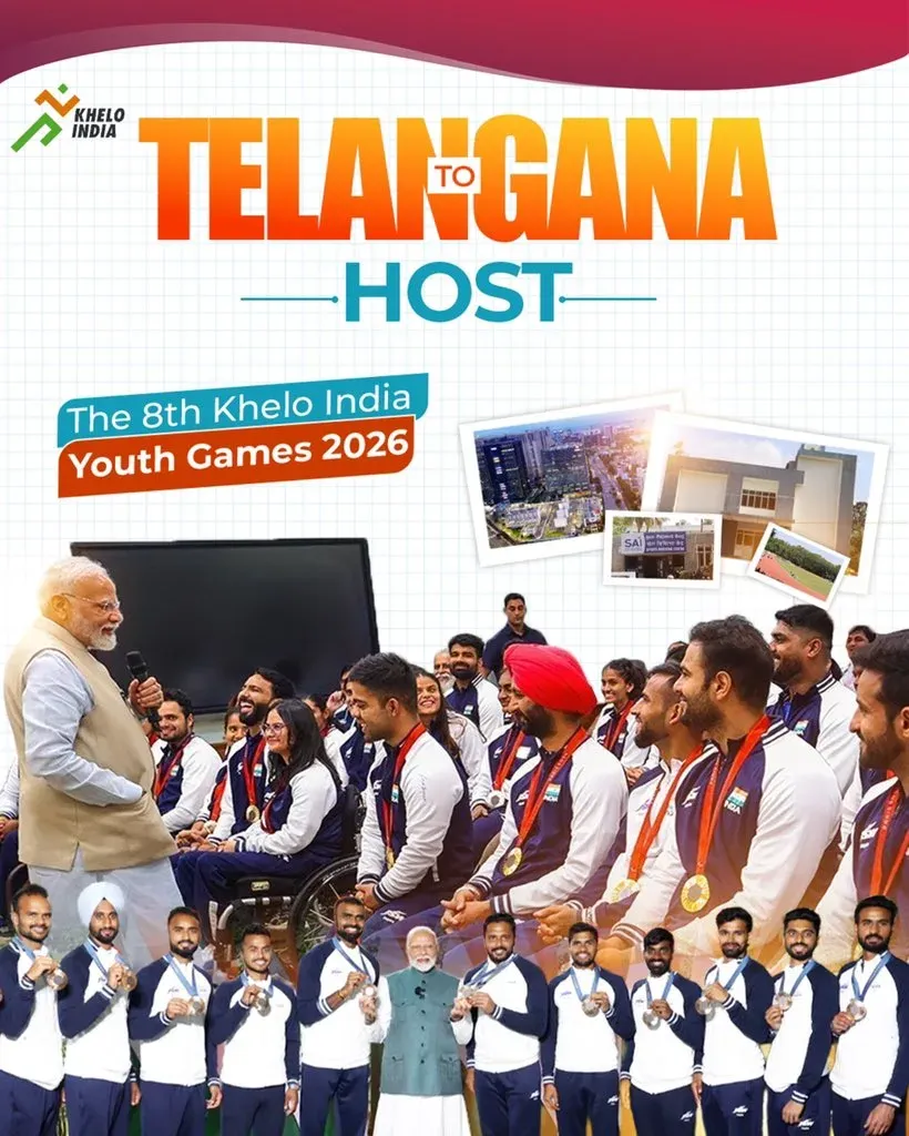 Mandaviya Announces Telangana to Host Khelo India Youth Games 2026