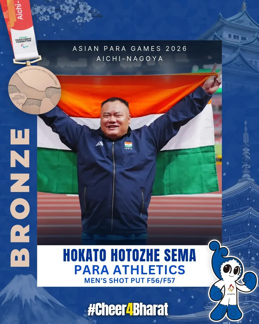 Mandaviya Congratulates TOPS Athlete Hokato Sema on Asian Para Games Bronze