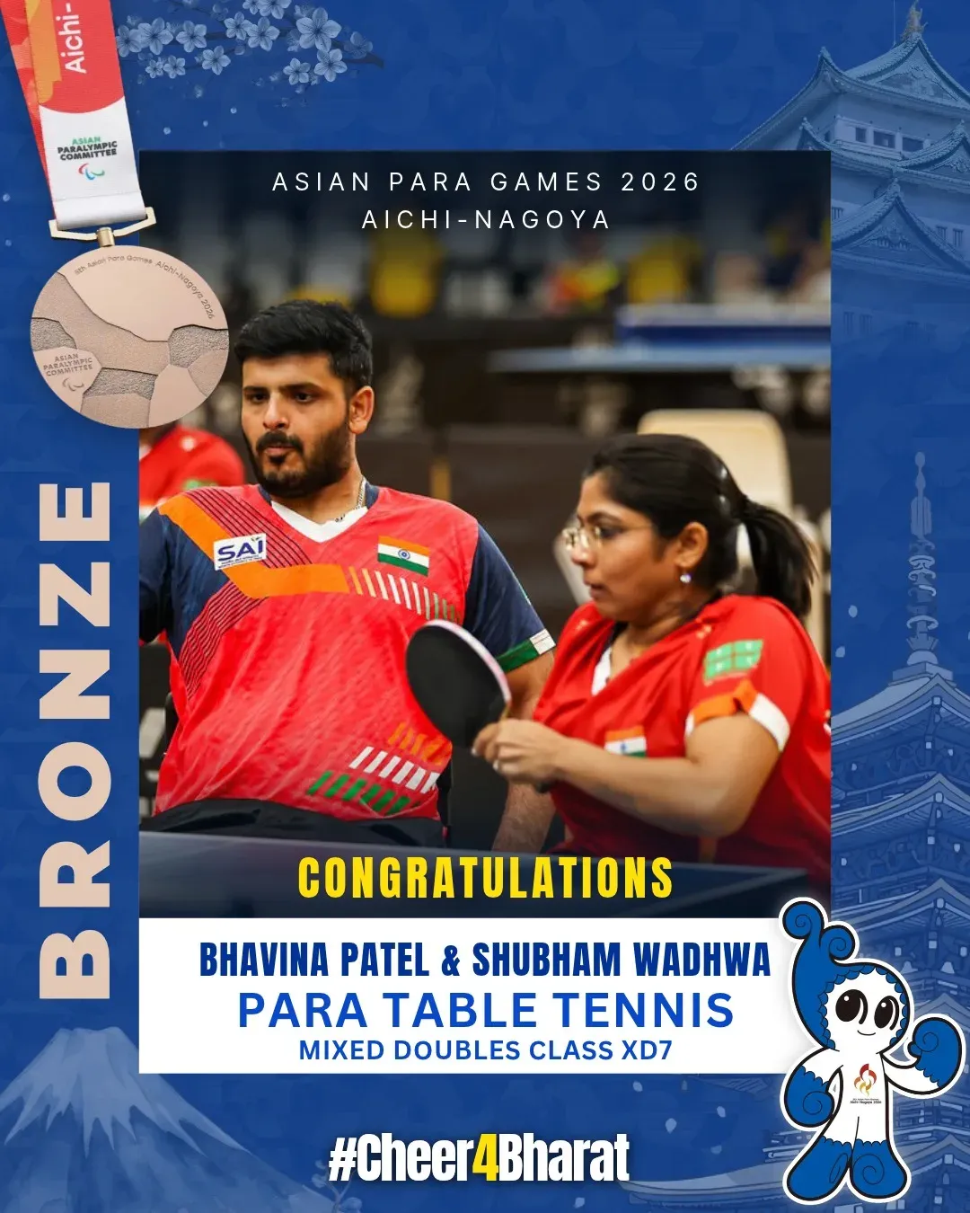 Mandaviya hails Bhavina Patel's Asian Para Games bronze
