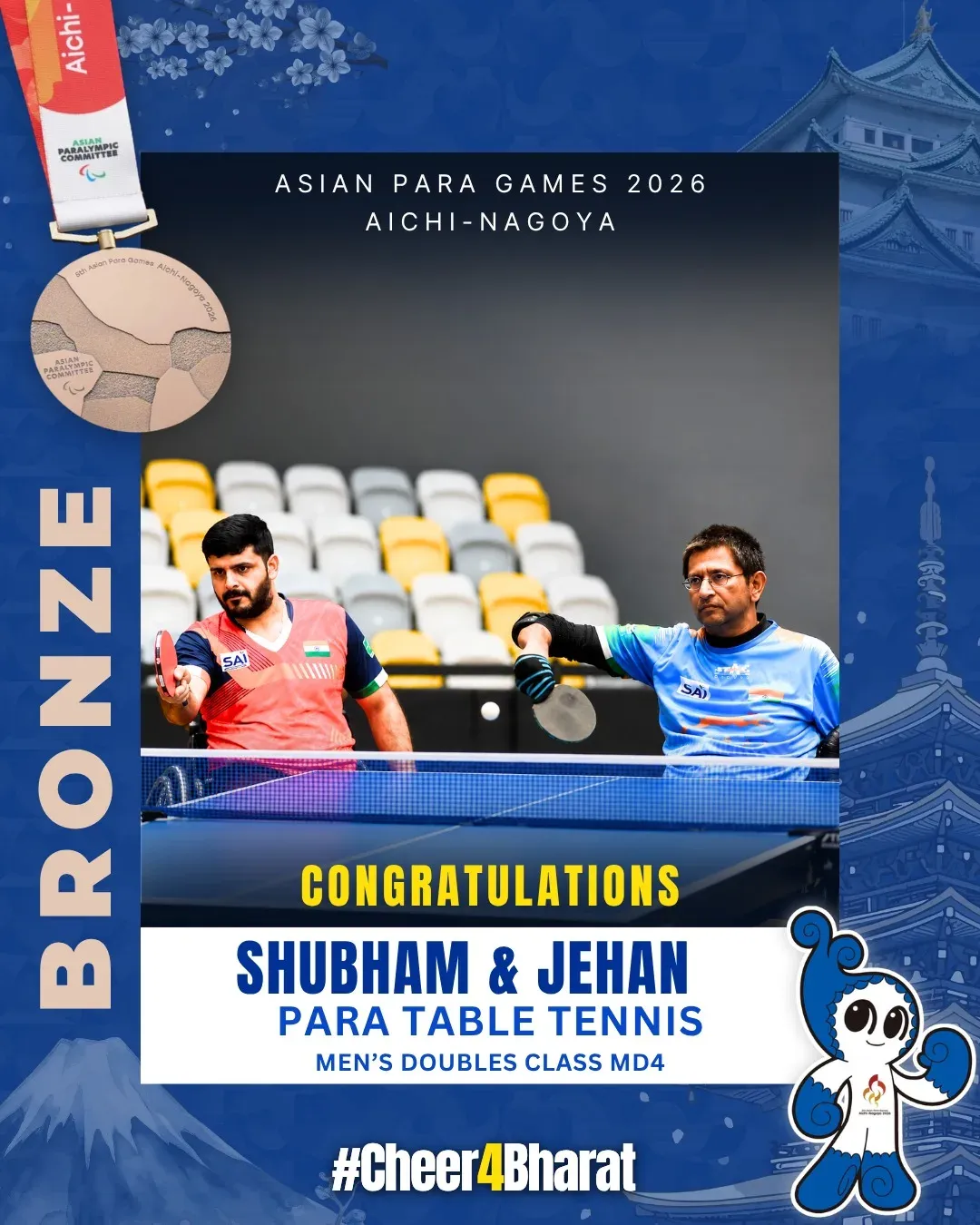 Mandaviya hails India's historic Para TT bronze at Asian Para Games