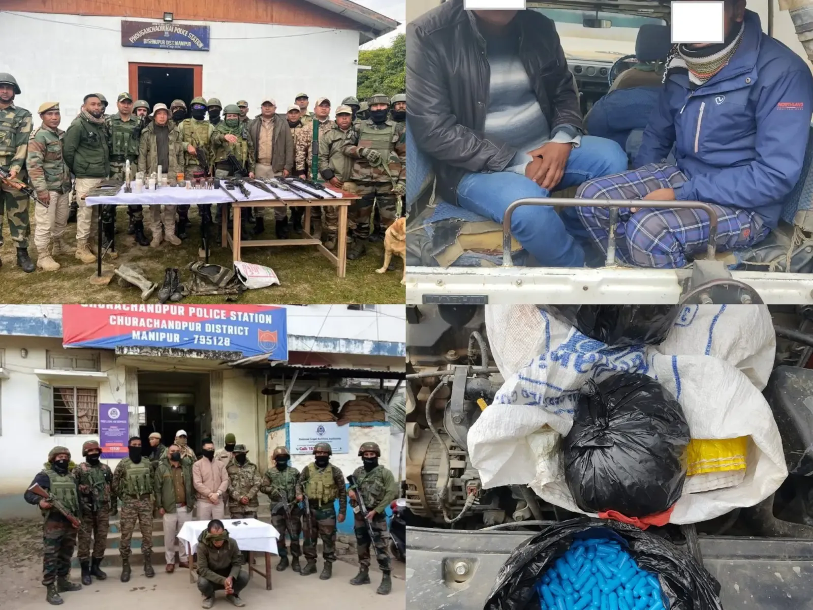 Manipur: Weapons and Narcotics Seized; Two Arrested