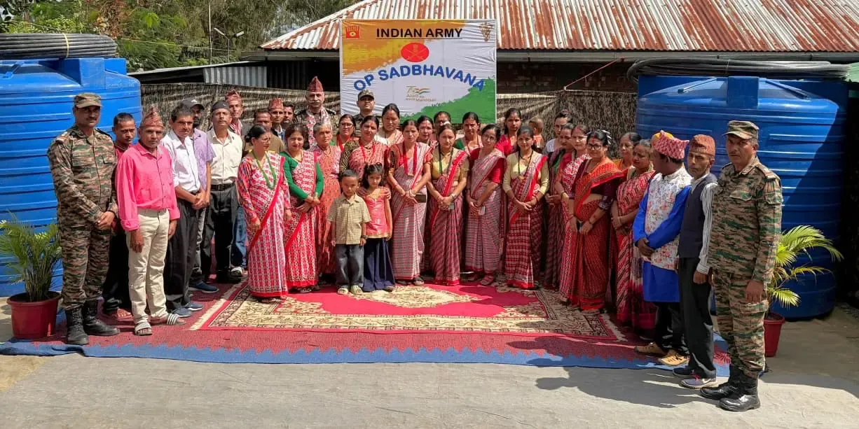 मणिपुर: भारतीय सेना के रेड शील्ड डिवीजन ने लेइमाखोंग गांव में दी 10,000 लीटर जल भंडारण सुविधा, 35 परिवारों को राहत