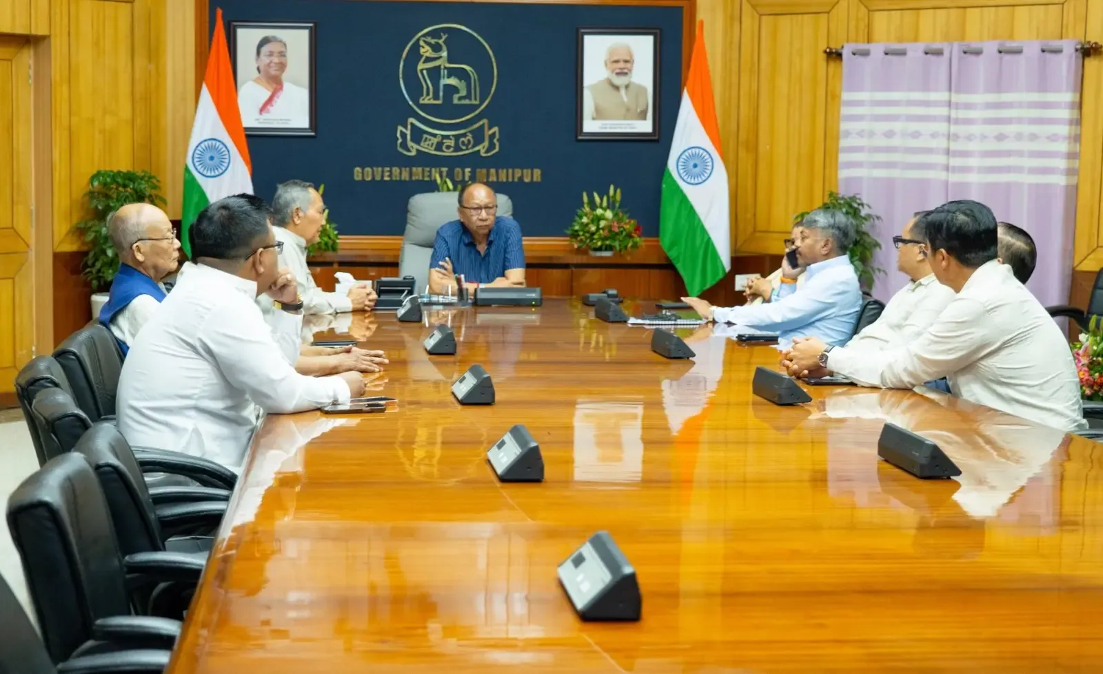Manipur's CM Leads All-Party Meeting Following Deadly Bombing