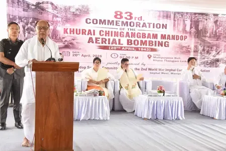 Manipur's Chief Minister Pledges Support to Bomb Attack Victims and Honors WWII Casualties