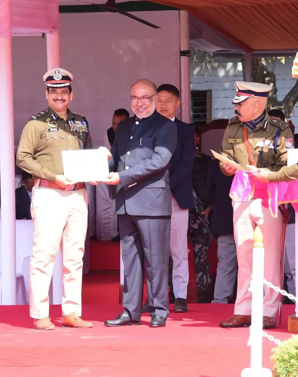 Manipur CM Honors Assam Police for Training New Recruits