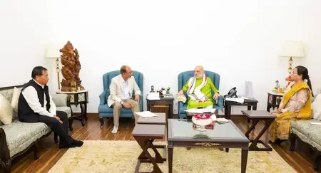 Manipur CM Yumnam Khemchand Singh Engages with HM Amit Shah on IDP Rehabilitation
