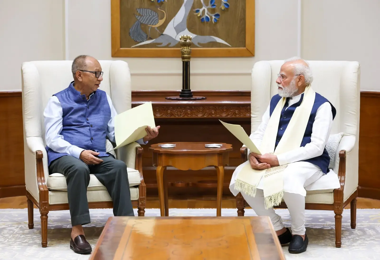 Manipur CM Khemchand Singh meets PM Modi, Shah in Delhi over state issues
