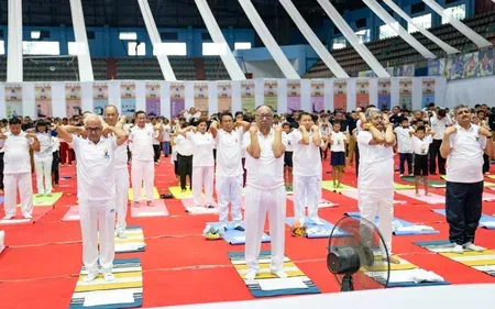 Manipur CM, Governor mark 12th International Yoga Day in Imphal