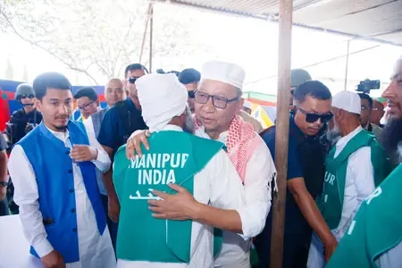 Manipur CM urges 379 Haj pilgrims to pray for peace amid state unrest