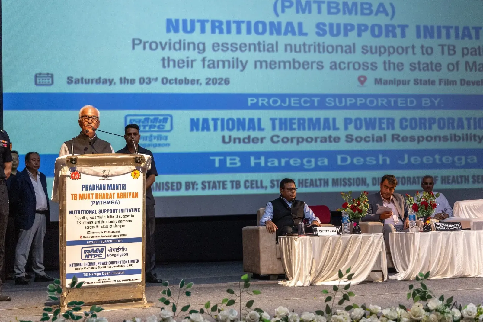 Manipur Governor flags TB detection gaps in remote areas, NTPC backs ₹2.9 crore nutrition drive