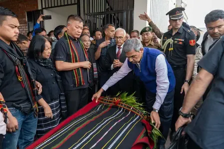 Manipur Governor Honors BJP MLA Vungzagin Valte After His Passing