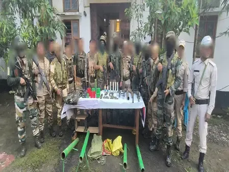मणिपुर में सुरक्षा बलों की बड़ी कार्रवाई: हथियार, ड्रग्स बरामद के साथ कई उग्रवादी गिरफ्तार