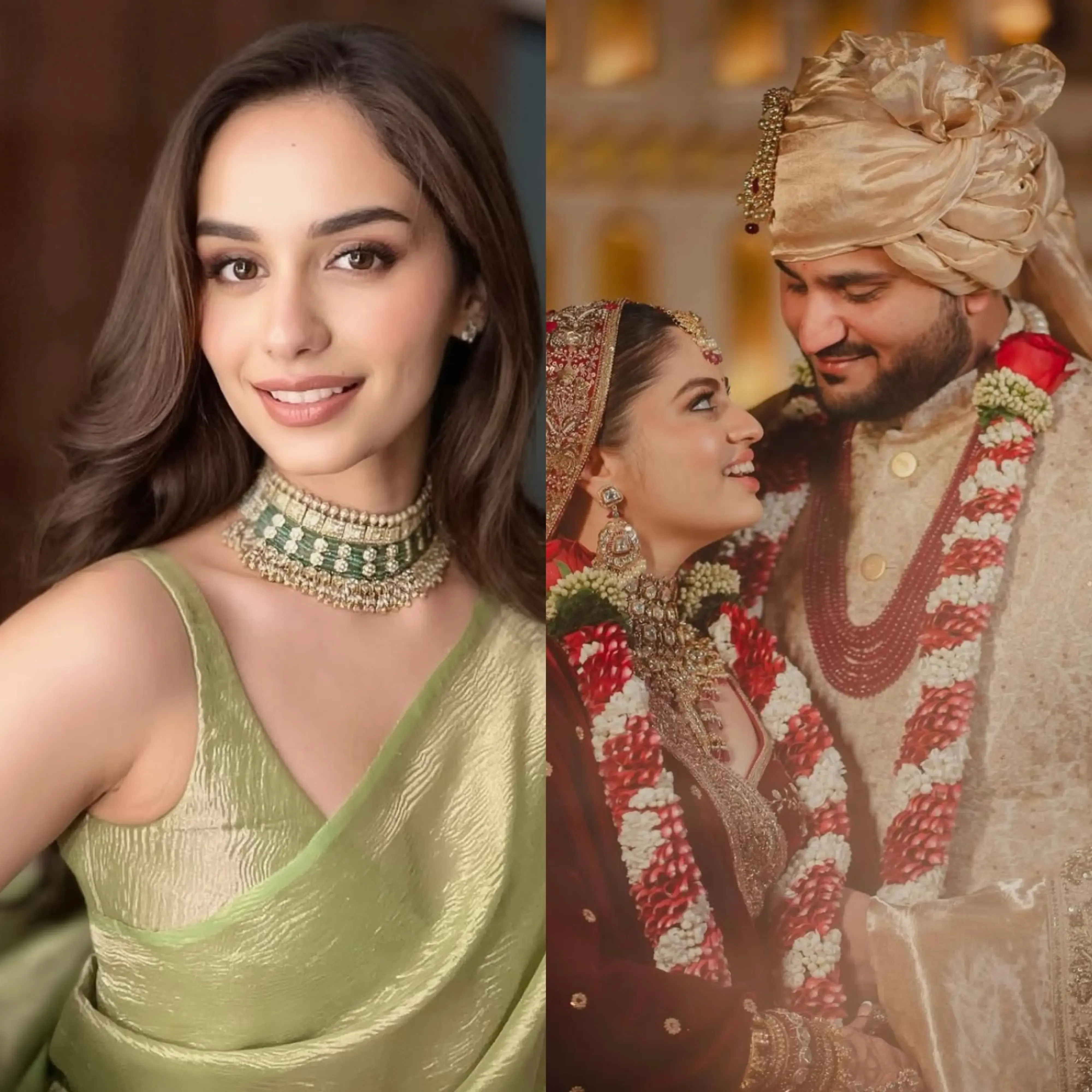 Manushi Chhillar Extends Congratulations to Jeet Adani and Diva Shah: A Heartfelt Celebration