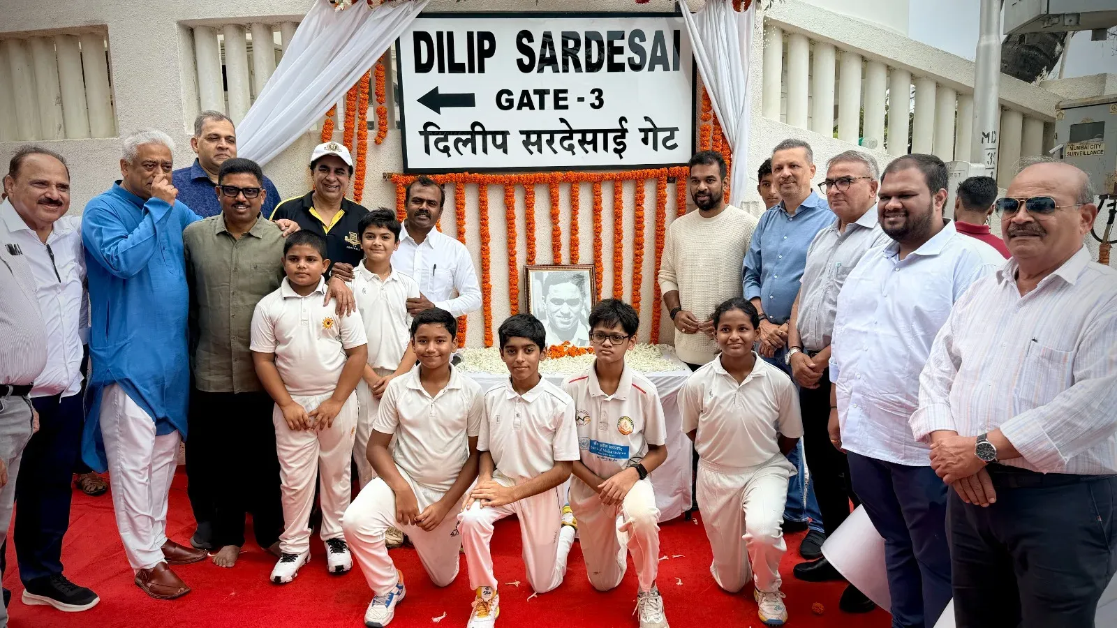 Dilip Sardesai Gate unveiled at Wankhede Stadium on his birth anniversary