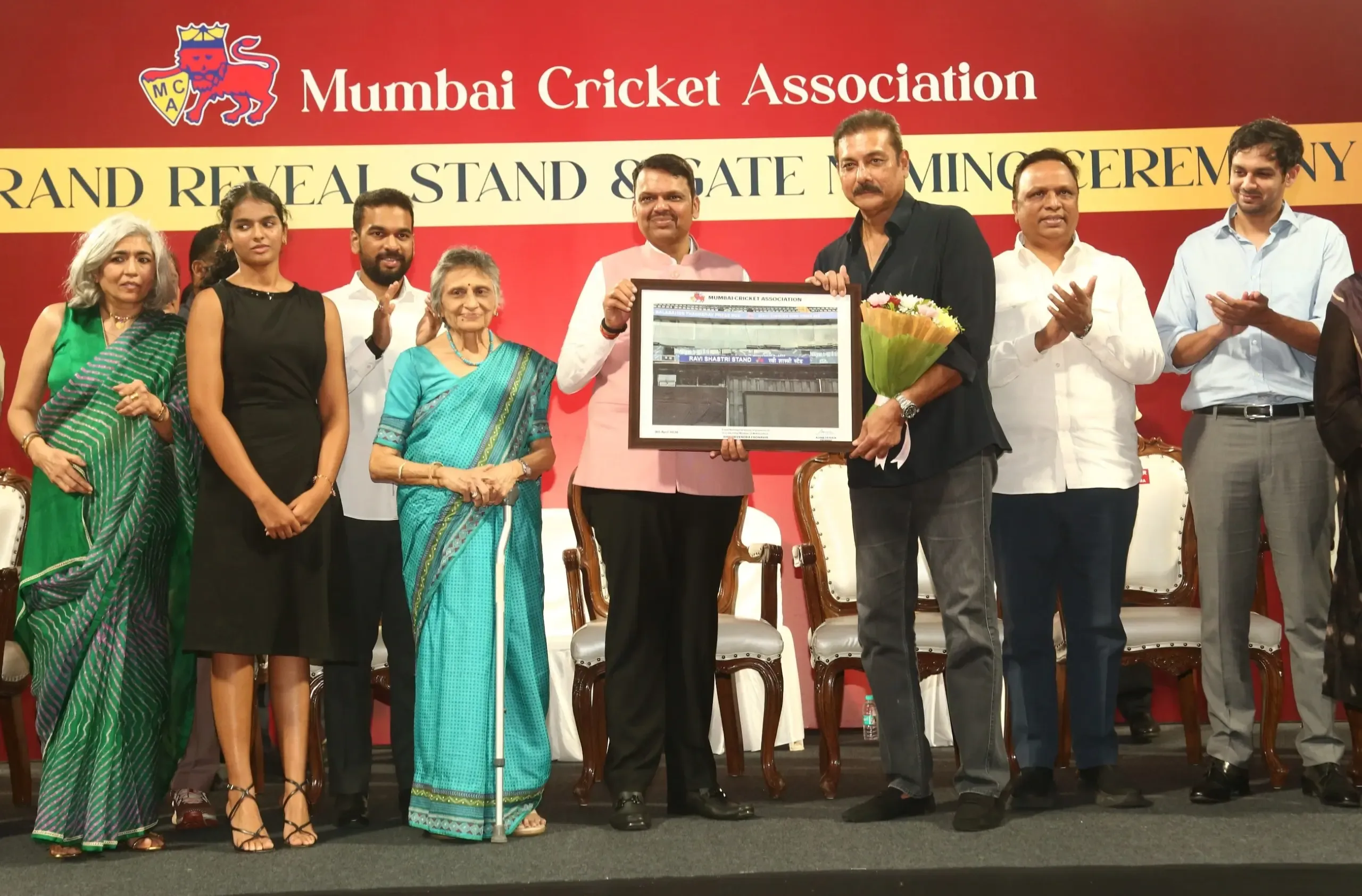 MCA Honors Cricket Legends Shastri, Sardesai, Solkar, and Edulji at Wankhede Stadium