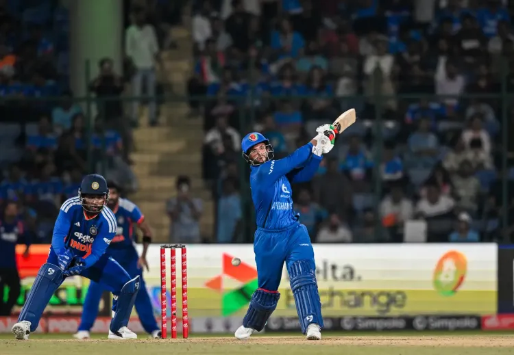 Omarzai's 64* rescues Afghanistan to 156/8 vs India in 1st T20I