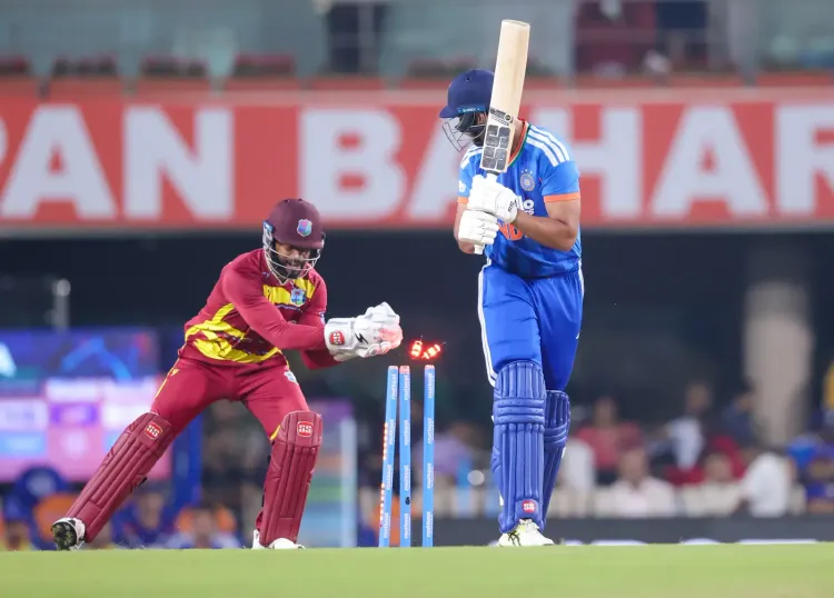 Samson's 82 and Tilak's blitz power India to 249/5 vs West Indies in Ranchi T20I