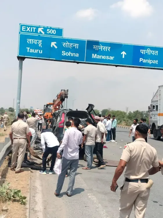 5 UP cops killed in KMP Expressway crash in Haryana's Nuh