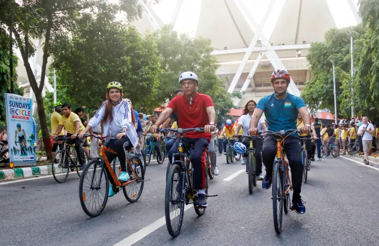 Fit India Sundays on Cycle 89th edition in Surat to champion drug-free youth