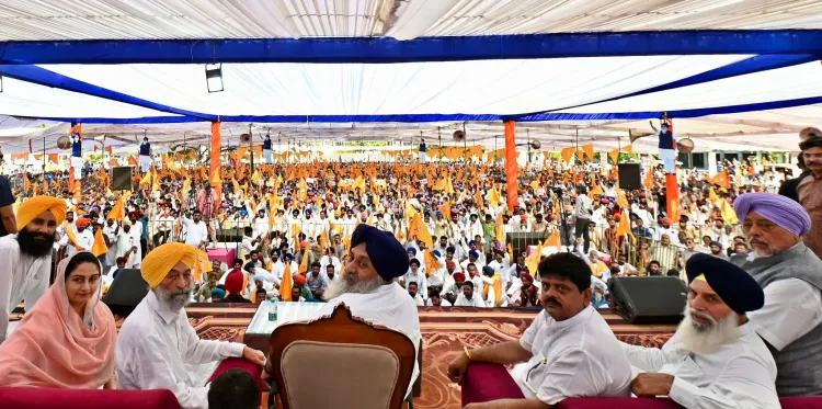 Sukhbir Badal Claims AAP's Policies Drive Farmers to Despair in Punjab