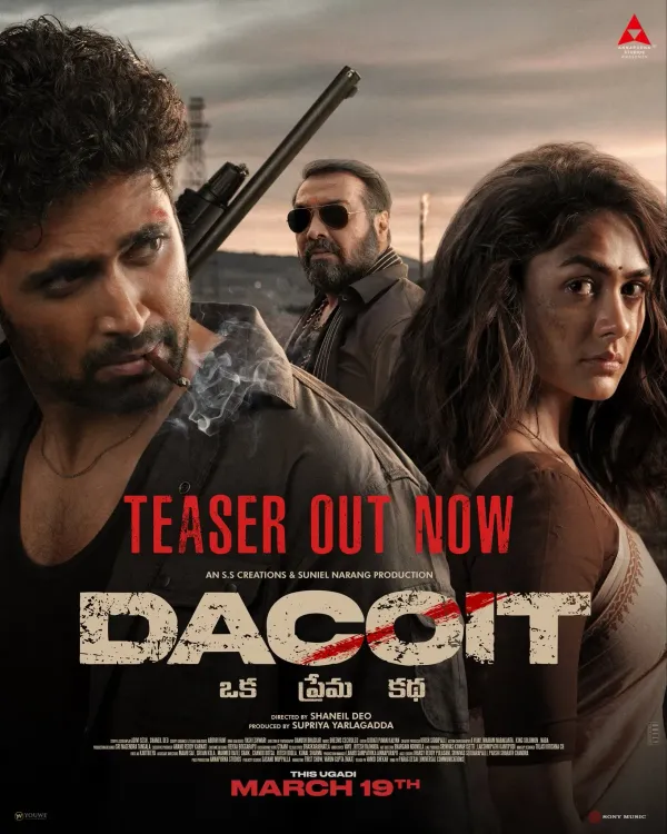 Have You Seen the Action-Packed Teaser of Adivi Sesh and Mrunal Thakur's 'Dacoit'?