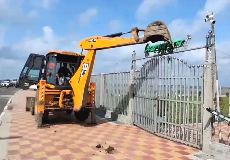 Illegal cafe of ex-Trinamool MLA's son razed on Matla riverbank in South 24 Parganas