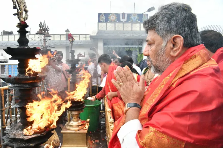 Karnataka CM Shivakumar visits Tirupati after Congress sweeps MLC polls
