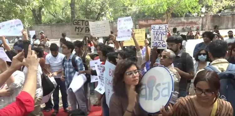 Transgender Community Protests Government's New Bill at Jantar Mantar