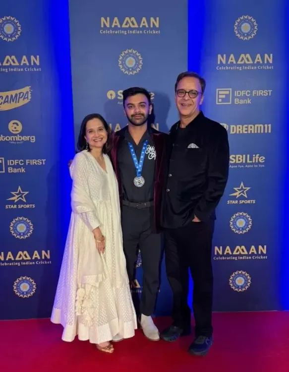 Agni Chopra Ecstatic Receiving BCCI Award from Idol Rohit Sharma