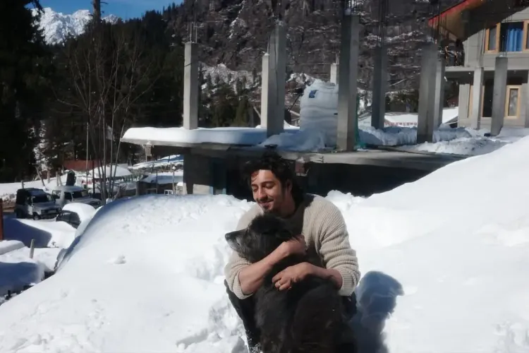 Did Ahaan Panday Make a New Furry Friend in the Mountains?