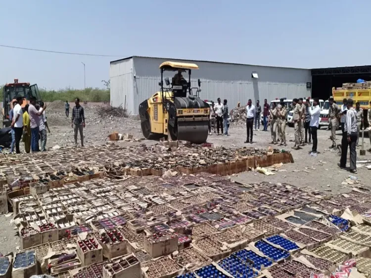 Ahmedabad Police destroy ₹4.19 crore liquor in prohibition drive