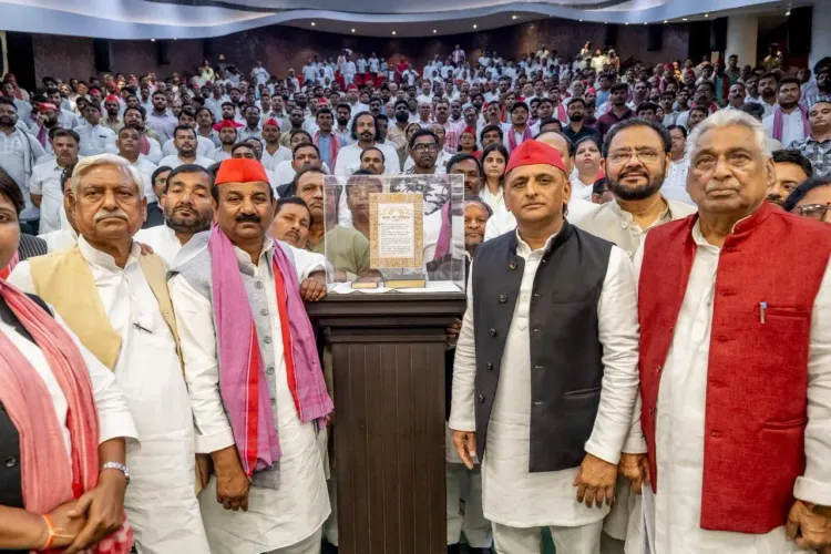 Akhilesh Yadav marks Constitution Pillar Day, vows social justice rule