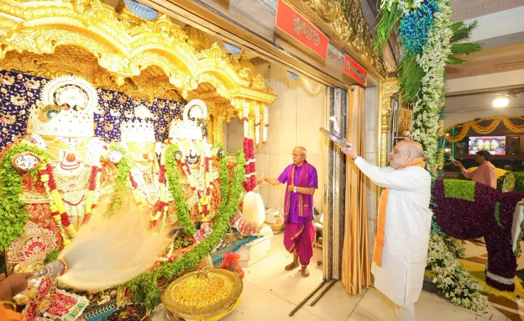Amit Shah Attends Mangala Aarti at Ahmedabad Jagannath Temple on Rath Yatra