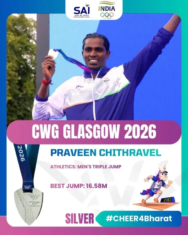 Amit Shah hails India's double medals in Men's Triple Jump at CWG 2026