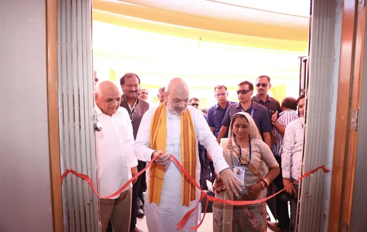 Amit Shah Inaugurates New Gram Panchayat Office in Khatraj, Gujarat