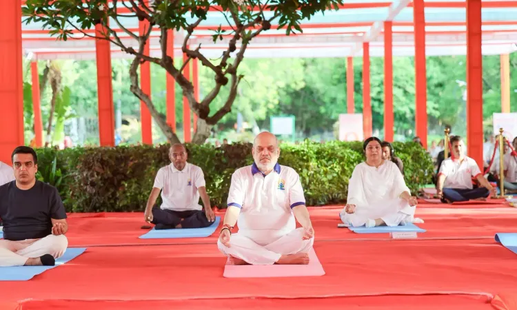 Amit Shah joins Yoga Day session in Ahmedabad