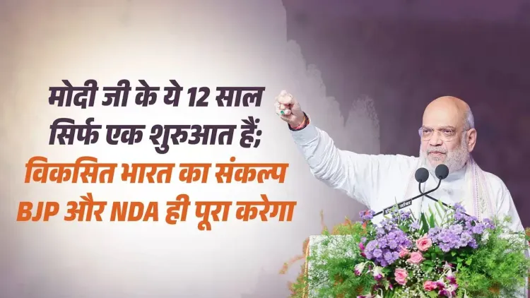 Amit Shah: Modi's 12 Years Just a Beginning, Viksit Bharat Goal BJP's to Complete
