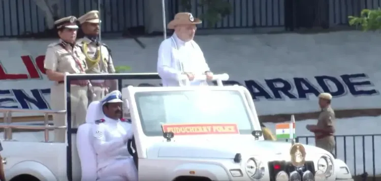 Amit Shah awards President's Colours to Puducherry Police