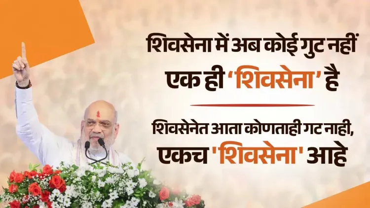 Amit Shah: 'There is only one Shiv Sena, no factions'