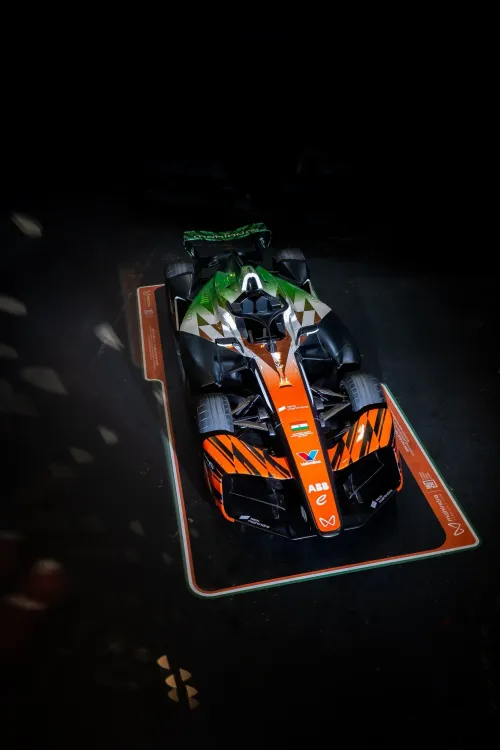 Anand Mahindra flies the Tricolour at London's Formula E race