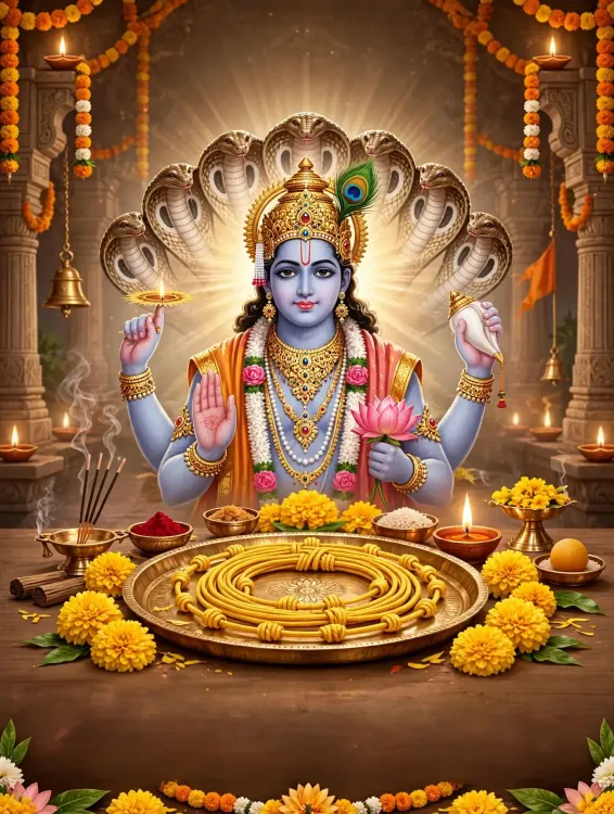 अनंत चतुर्दशी 2026: समुद्र मंथन से जुड़ी पौराणिक कथा और 14 गांठों वाले सूत्र का महत्व